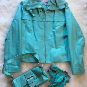 Wilson’s Leather Teal Leather 3 pcs Set